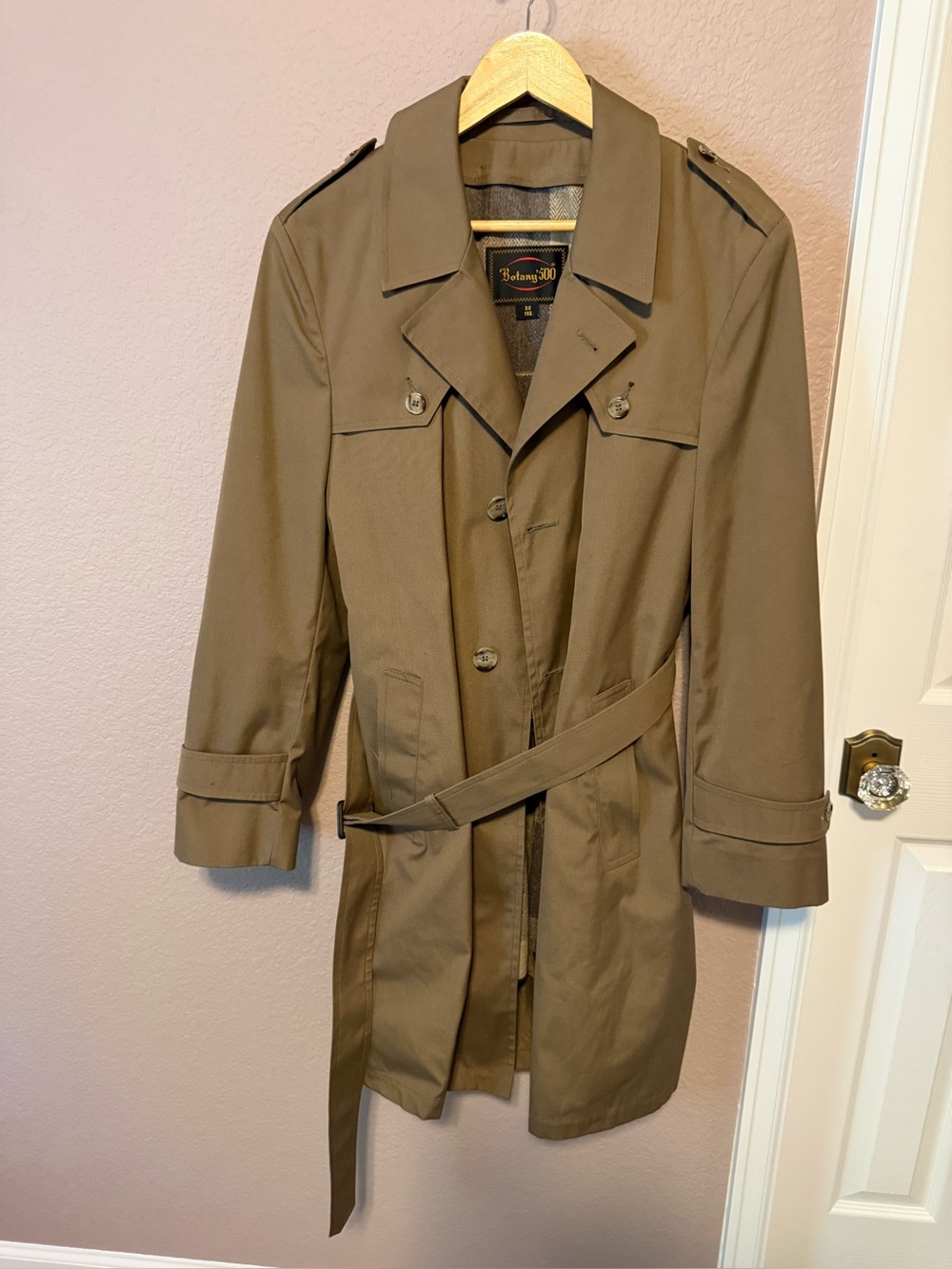 Botony 500 Men's Brown Trench Coat
